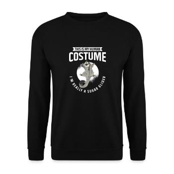 Short-headed glider Sugar Glider - Unisex Sweatshirt - black - Front - Alina (178cm) & Michal (187cm)