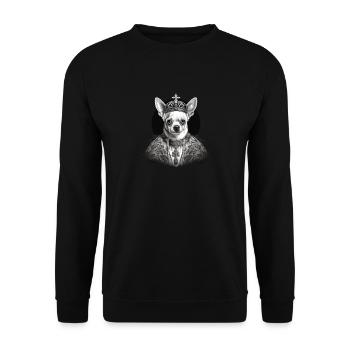Chihuahua - Chien Pape Église Prêtre Catholique - Sweat-shirt Unisexe - noir - Devant - Alina (178cm) & Michal (187cm)