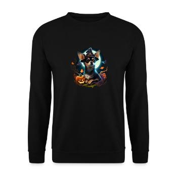 Chihuahua Costume d'Halloween - Citrouille - Sweat-shirt Unisexe - noir - Devant - Alina (178cm) & Michal (187cm)