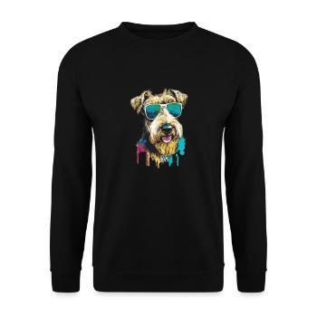 Lunettes de soleil Airedale Terrier Welsh Terrier - Sweat-shirt Unisexe - noir - Devant - Alina (178cm) & Michal (187cm)