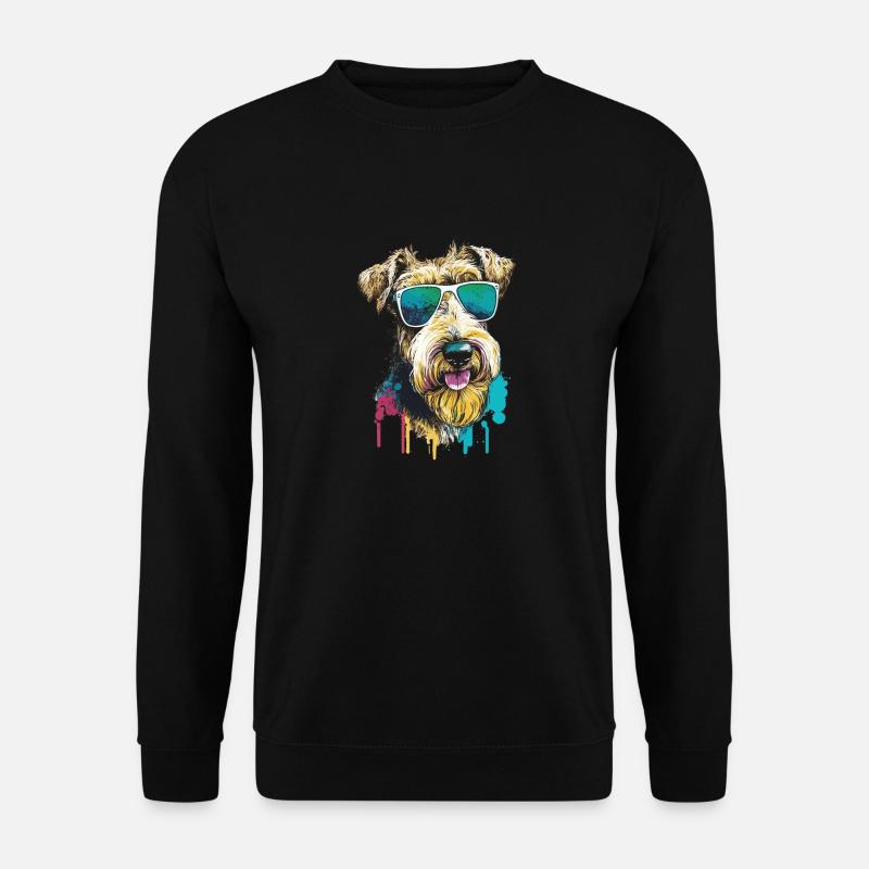 Cool Airedale Terrier Welsh Terrier Sunglasses - Unisex Sweatshirt - black
