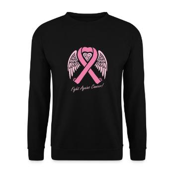 Lutte contre le cancer du sein - Sweat-shirt Unisexe - noir - Devant - Alina (178cm) & Michal (187cm)