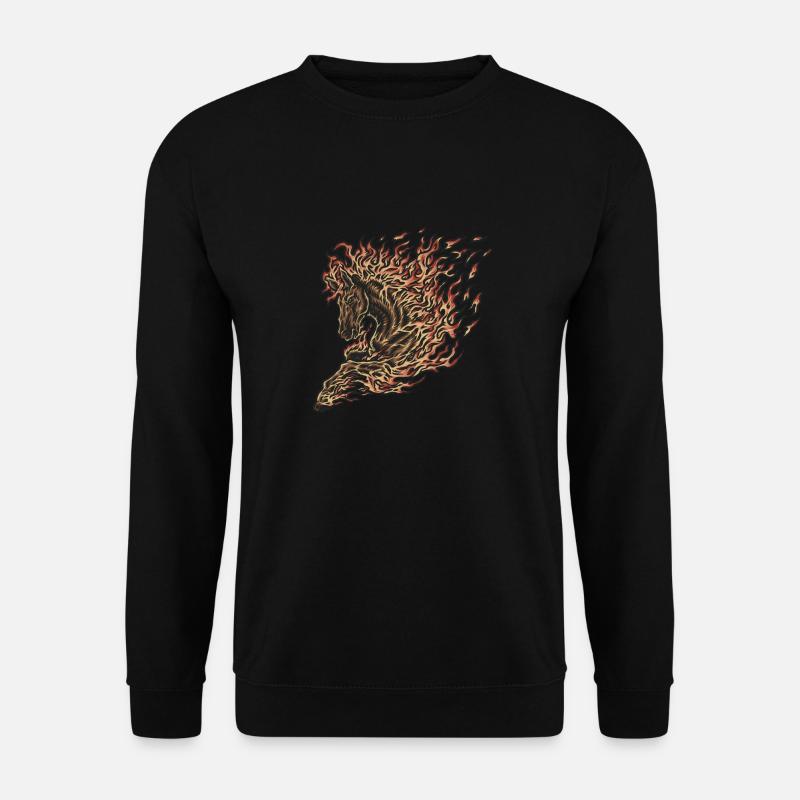 Feuer Pferd - Unisex Pullover - Schwarz