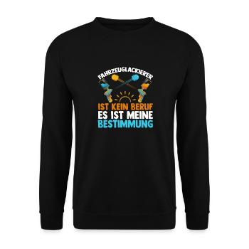 Lackierer Fahrzeuglackierer Autolackierer - Unisex Pullover - Schwarz - Vorne - Alina (178cm) & Michal (187cm)
