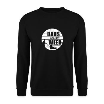 Funny Gardening Dad Quote Dads Against Weed - Unisex Sweatshirt - black - Front - Alina (178cm) & Michal (187cm)