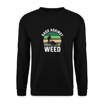 Dads Against Weed Lawnmower Dad Funny Gardening - Unisex Pullover - Schwarz - Vorne - Alina (178cm) & Michal (187cm)