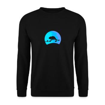 Caméléon Art Hommes Femmes Enfants Garçons Filles Caméléons - Sweat-shirt Unisexe - noir - Devant - Alina (178cm) & Michal (187cm)