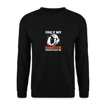Hamster Pet Owner Animal Boys Girls Cute Hamster - Unisex Sweatshirt - black - Front - Alina (178cm) & Michal (187cm)