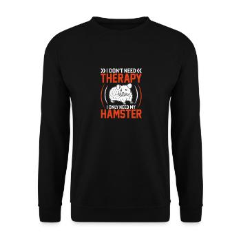 Hamster Propriétaire d’animal Animal Boys Filles Hamster mignon - Sweat-shirt Unisexe - noir - Devant - Alina (178cm) & Michal (187cm)