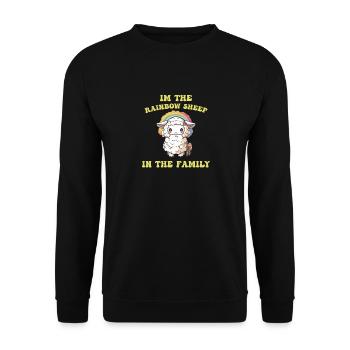 Je suis le mouton arc-en-ciel LGBTQ communauté transgenre - Sweat-shirt Unisexe - noir - Devant - Alina (178cm) & Michal (187cm)