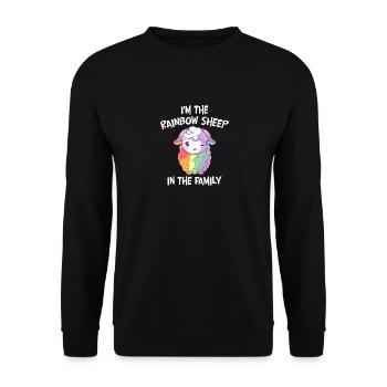 Je suis le mouton arc-en-ciel dans la famille LGBTQ Pride - Sweat-shirt Unisexe - noir - Devant - Alina (178cm) & Michal (187cm)