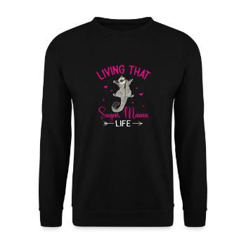 Short-headed glider Sugar Glider - Unisex Sweatshirt - black - Front - Alina (178cm) & Michal (187cm)