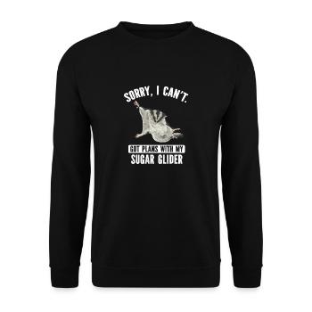 Short-headed glider Sugar Glider - Unisex Sweatshirt - black - Front - Alina (178cm) & Michal (187cm)