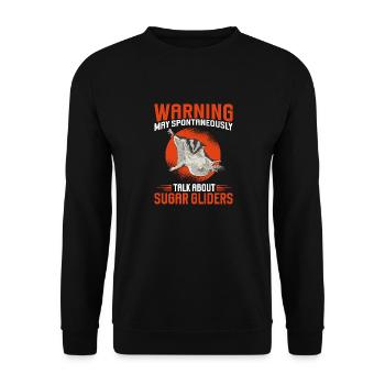 Short-headed glider Sugar Glider - Unisex Sweatshirt - black - Front - Alina (178cm) & Michal (187cm)