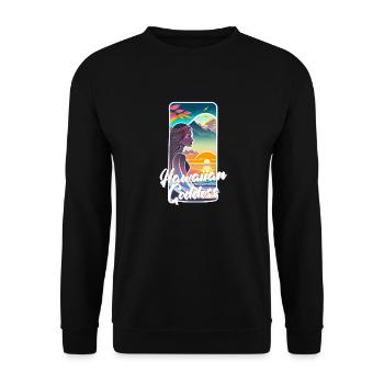surf - deesse hawaiienne - Sweat-shirt Unisexe - noir - Devant - Alina (178cm) & Michal (187cm)