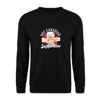 Pas canadien, mais un voyageur de campagne solidaire - Sweat-shirt Unisexe - noir - Devant - Alina (178cm) & Michal (187cm)