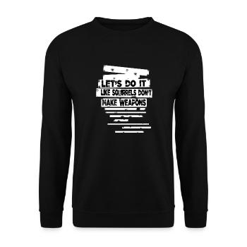 pride gift present flower power awesome gift idea - Unisex Sweatshirt - black - Front - Alina (178cm) & Michal (187cm)