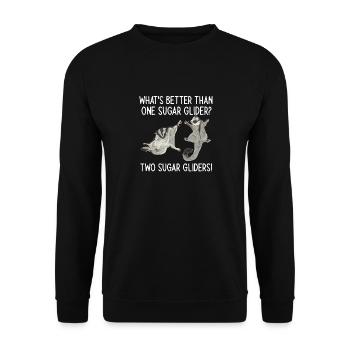 Short-headed glider Sugar Glider - Unisex Sweatshirt - black - Front - Alina (178cm) & Michal (187cm)
