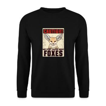 Fennek Fuchs Fennec Fox Wüstenfuchs - Unisex Pullover - Schwarz - Vorne - Alina (178cm) & Michal (187cm)