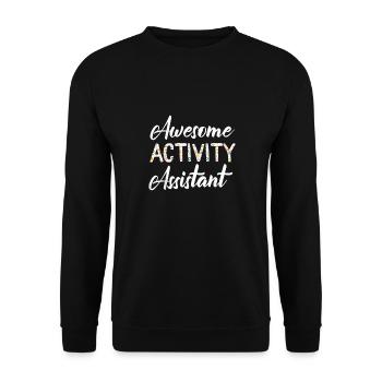 Activity Assistant Activity Professionals Week - Unisex Sweatshirt - black - Front - Alina (178cm) & Michal (187cm)