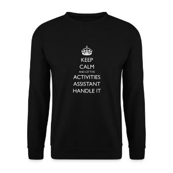 Activity Professionals Week Gifts Activities - Unisex Sweatshirt - black - Front - Alina (178cm) & Michal (187cm)