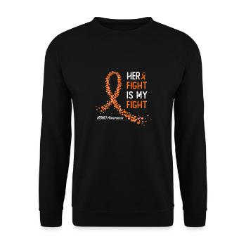 ADHS-Bewusstsein, Familie, die ihren Kampf unterstützt, ist - Unisex Pullover - Schwarz - Vorne - Alina (178cm) & Michal (187cm)
