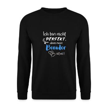 Perfekter Borador I Border Collie Labrador Mix - Unisex Pullover - Schwarz - Vorne - Alina (178cm) & Michal (187cm)