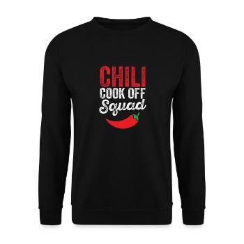 Red Pepper Hot Spicy Food Funny Chili Cook Off Squ - Unisex Sweatshirt - black - Front - Alina (178cm) & Michal (187cm)