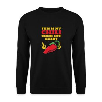Fiery Spicy Food Red Pepper Cool This Is My Chili - Unisex Sweatshirt - black - Front - Alina (178cm) & Michal (187cm)