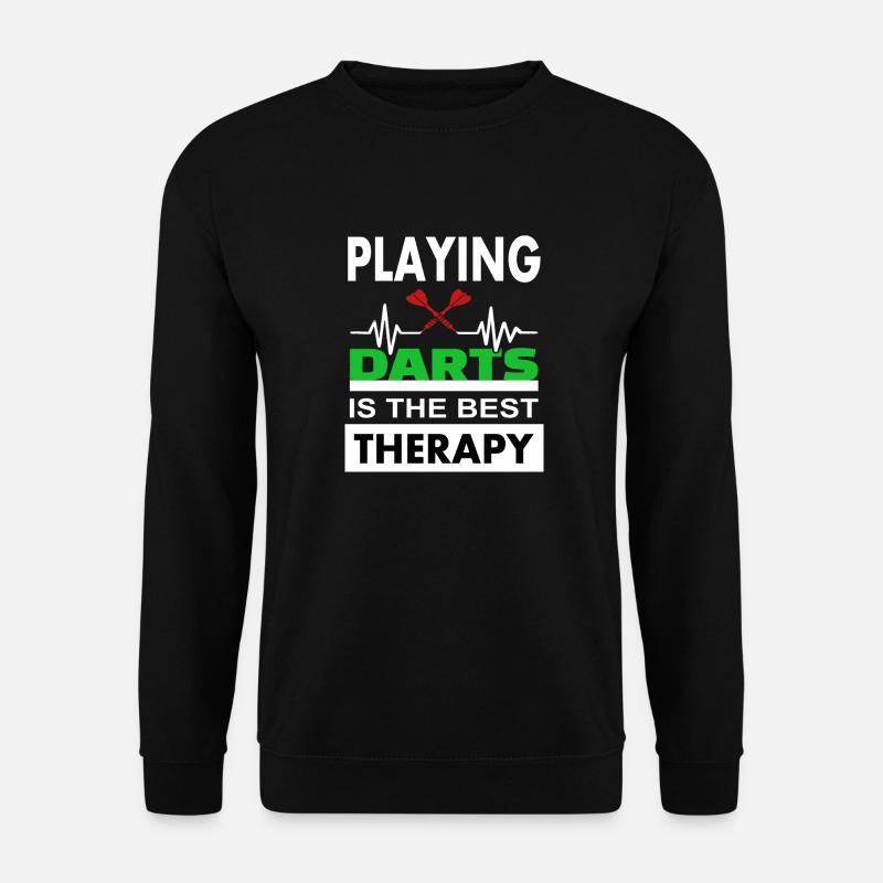 darts spielen Dartspieler Dartboard Geschenkidee - Unisex Pullover - Schwarz