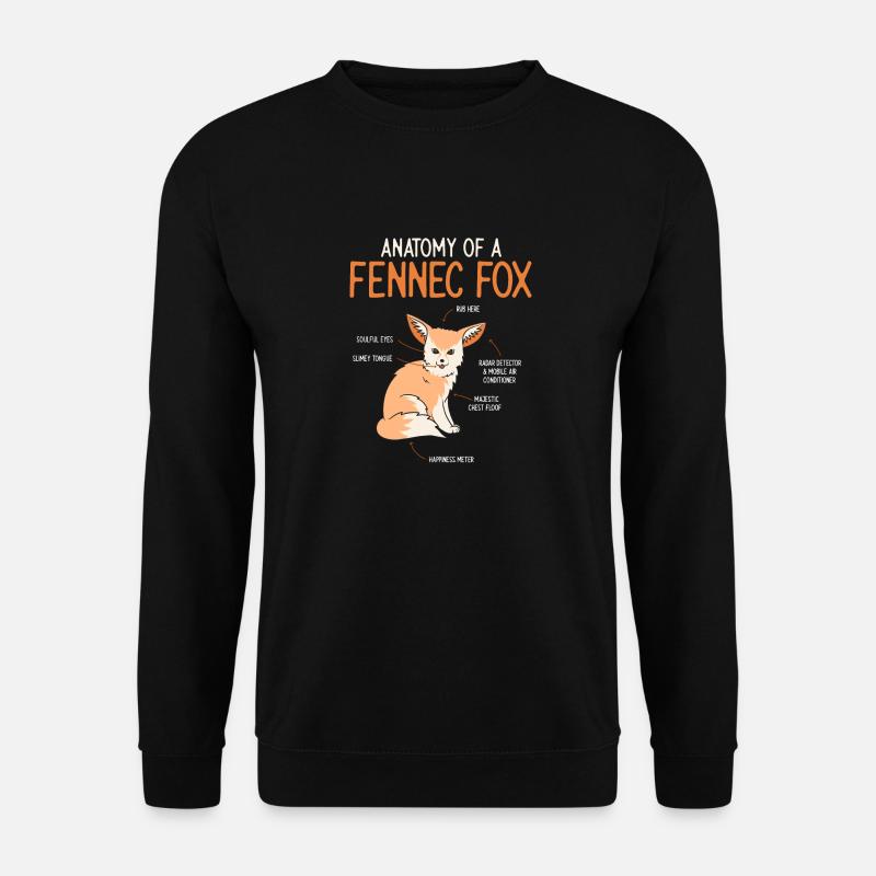 Fennek Fuchs Fennec Fox Wüstenfuchs - Unisex Pullover - Schwarz