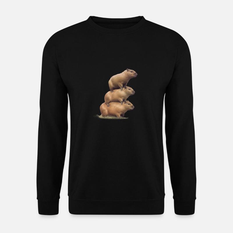 Capybara-Turm - Unisex Pullover - Schwarz