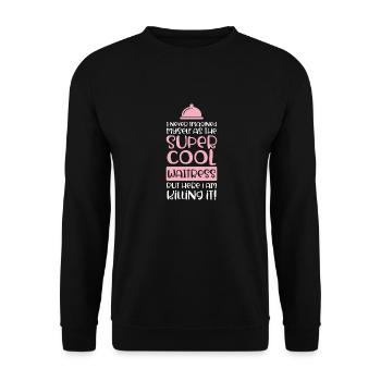 Diner Bar Waitress Waiter - Unisex Sweatshirt - black - Front - Alina (178cm) & Michal (187cm)