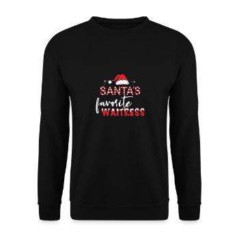 Diner Bar Waitress Waiter - Unisex Sweatshirt - black - Front - Alina (178cm) & Michal (187cm)