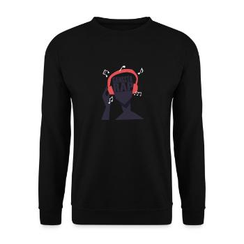 My headphones only play Gansta Rap - Unisex Sweatshirt - black - Front - Alina (178cm) & Michal (187cm)