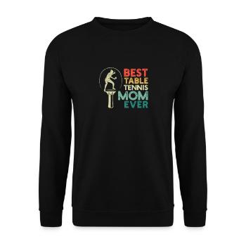 Meilleure maman de tennis de table jamais plus drôle - Sweat-shirt Unisexe - noir - Devant - Alina (178cm) & Michal (187cm)