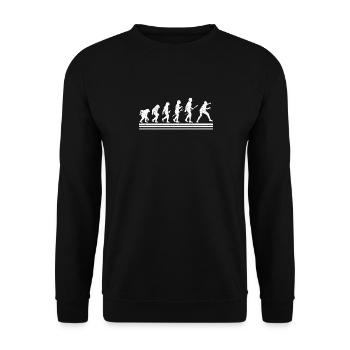 Ping Pong Human Evolution Table Drôle - Sweat-shirt Unisexe - noir - Devant - Alina (178cm) & Michal (187cm)