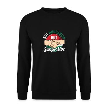 Pas hongrois mais voyageur de campagne solidaire - Sweat-shirt Unisexe - noir - Devant - Alina (178cm) & Michal (187cm)