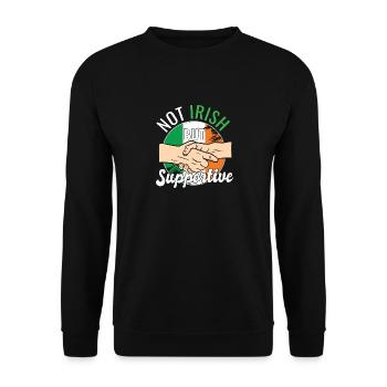 Pas irlandais mais un voyageur de pays favorable Irlande - Sweat-shirt Unisexe - noir - Devant - Alina (178cm) & Michal (187cm)