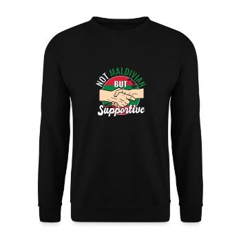 Pas maldivien mais un voyageur de campagne solidaire - Sweat-shirt Unisexe - noir - Devant - Alina (178cm) & Michal (187cm)