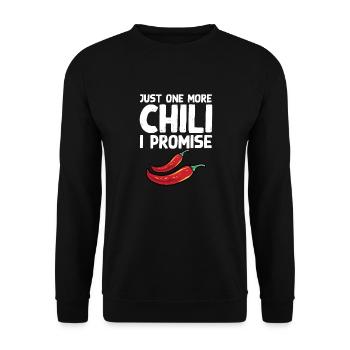 Nourriture épicée Poivrons rouges drôle juste un chili de plus I - Sweat-shirt Unisexe - noir - Devant - Alina (178cm) & Michal (187cm)