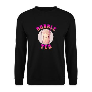 Bubble tea lover - Unisex Sweatshirt - black - Front - Alina (178cm) & Michal (187cm)