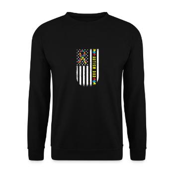 Autism Awareness Acceptance Choose Kindness - Unisex Sweatshirt - black - Front - Alina (178cm) & Michal (187cm)