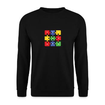 Autism Awareness Acceptance Choose Kindness - Unisex Sweatshirt - black - Front - Alina (178cm) & Michal (187cm)