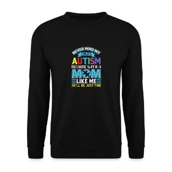 Autismus-Bewusstseins-Akzeptanz Regenbogen Auswählen - Unisex Pullover - Schwarz - Vorne - Alina (178cm) & Michal (187cm)