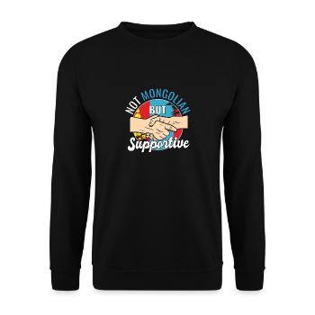 Pas mongol mais un voyageur de campagne solidaire - Sweat-shirt Unisexe - noir - Devant - Alina (178cm) & Michal (187cm)