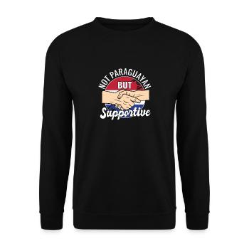 Pas Paraguayen mais voyageur du pays qui vous soutient - Sweat-shirt Unisexe - noir - Devant - Alina (178cm) & Michal (187cm)