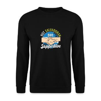 Pas salvadorien mais un voyageur de campagne solidaire El - Sweat-shirt Unisexe - noir - Devant - Alina (178cm) & Michal (187cm)