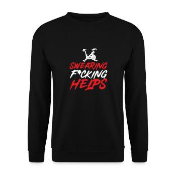 Indoor cycling bike workout - Unisex Sweatshirt - black - Front - Alina (178cm) & Michal (187cm)