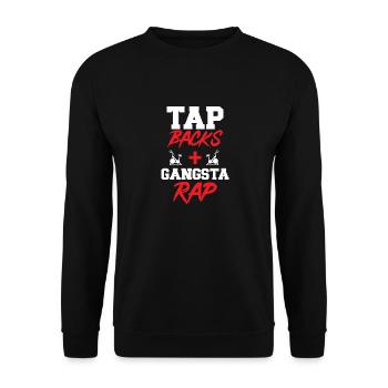 Indoor Cycling Bike Workout - Unisex Sweatshirt - black - Front - Alina (178cm) & Michal (187cm)